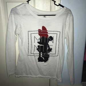 Disney Minnie Mouse Long Sleeve White T-Shirt